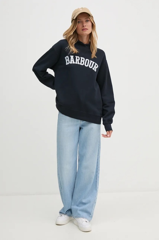 Barbour hanorac de bumbac LOL0592 bleumarin AW24