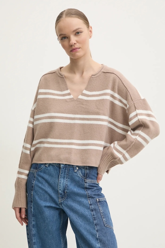Hollister Co. sweter pozostałe brązowy KI350.4181.404