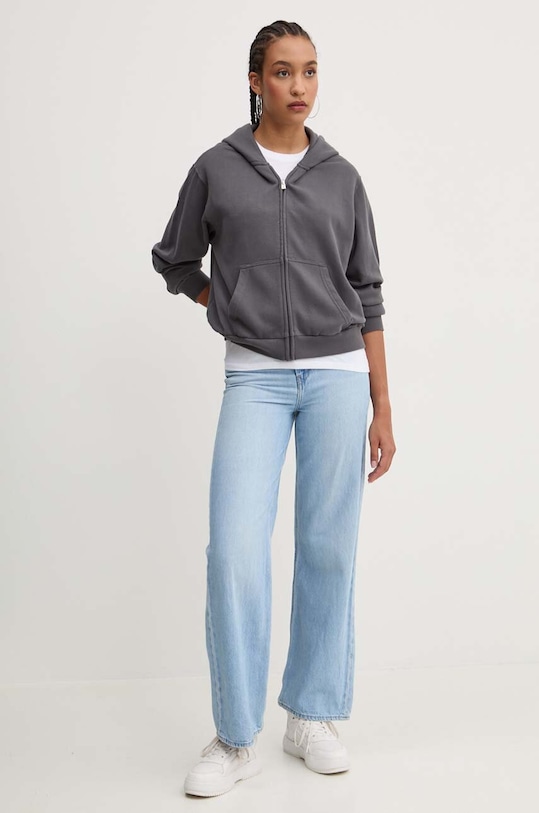 Hollister Co. bluza KI352.4151.131 gri AW24