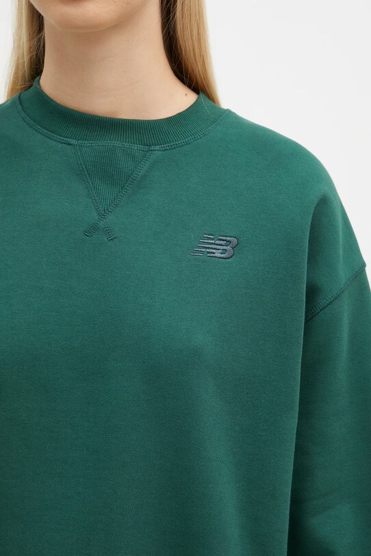 New Balance hanorac de bumbac Athletics French Terry Crew verde WT41500NWG