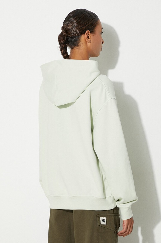 Îmbrăcăminte New Balance hanorac de bumbac Athletics French Terry Hoodie WT41537NUM verde