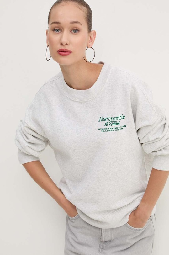 Μπλούζα Abercrombie & Fitch απλικέ γκρί KI152.4126.112