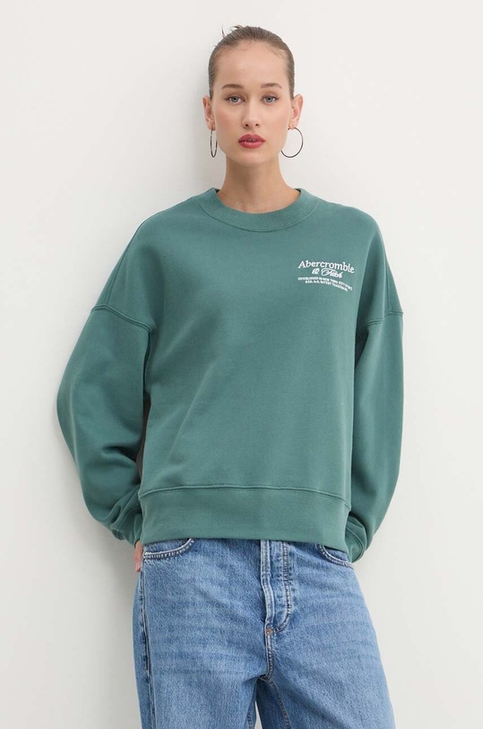 Μπλούζα Abercrombie & Fitch απλικέ πράσινο KI152.4126.330
