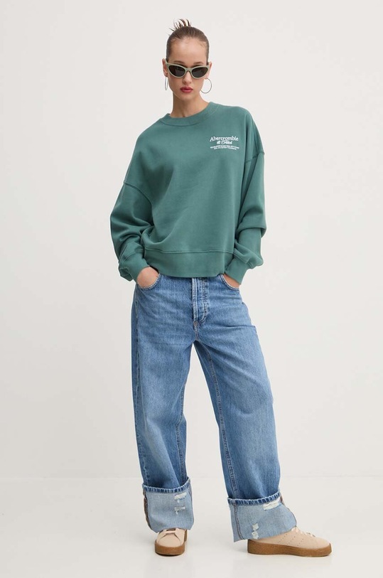 Μπλούζα Abercrombie & Fitch KI152.4126.330 πράσινο AW24