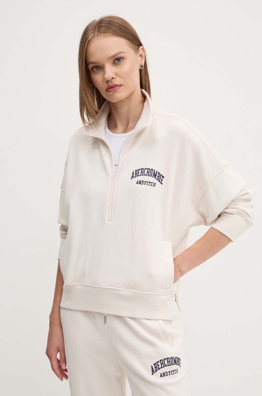 Mikina Abercrombie & Fitch bez kapuce béžová KI152.4129.178