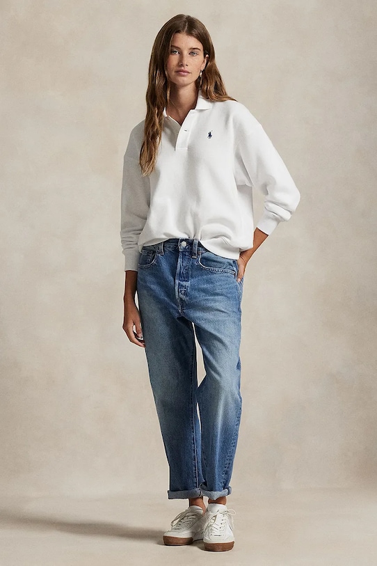 Odzież Polo Ralph Lauren bluza 211947966 biały