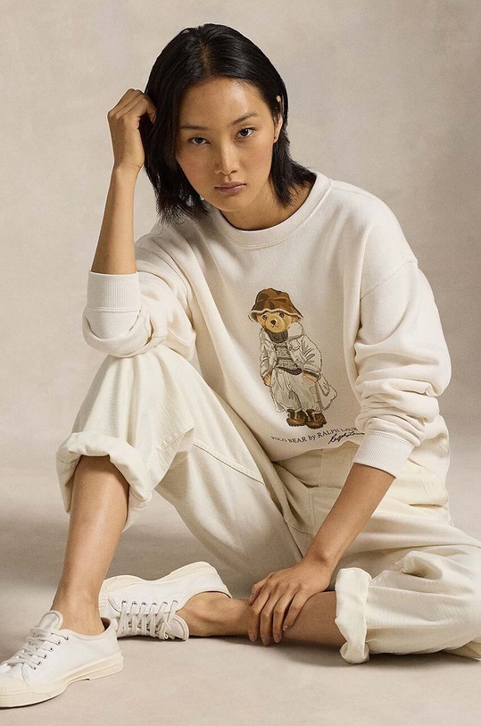 Bavlněná mikina Polo Ralph Lauren 211954860 béžová