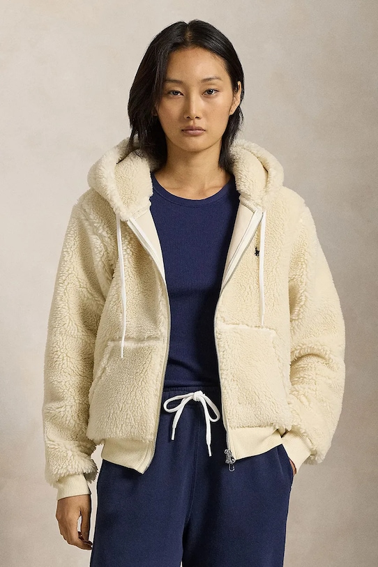 Кофта Polo Ralph Lauren з капюшоном бежевий 211947977