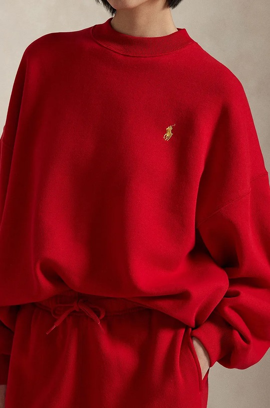 Pamučna dukserica Polo Ralph Lauren crvena 211961273