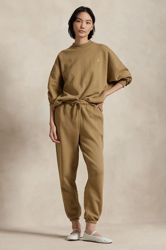 Odzież Polo Ralph Lauren bluza bawełniana 211961273 beżowy