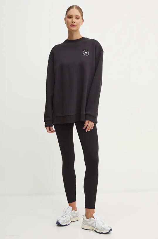 Tepláková mikina adidas by Stella McCartney IW6321 čierna SS25