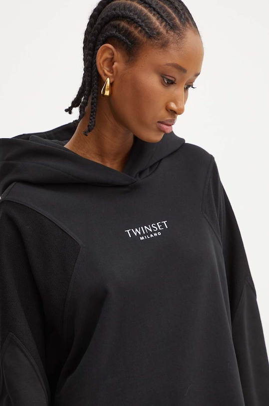 Bavlněná mikina Twinset 242TP2041 černá