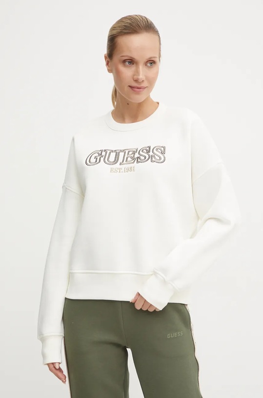 Mikina Guess MIDGE bez kapucne biela V4BQ03.KCHX0