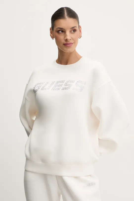 Guess bluza CECILIA aplikacja beżowy V4BQ15.K7UW2