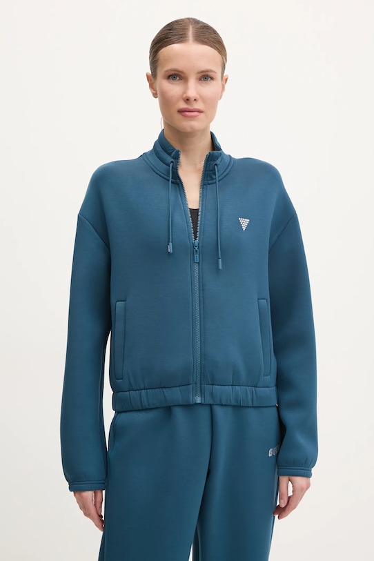 Mikina Guess CECILIA tyrkysová V4BQ14.K7UW2