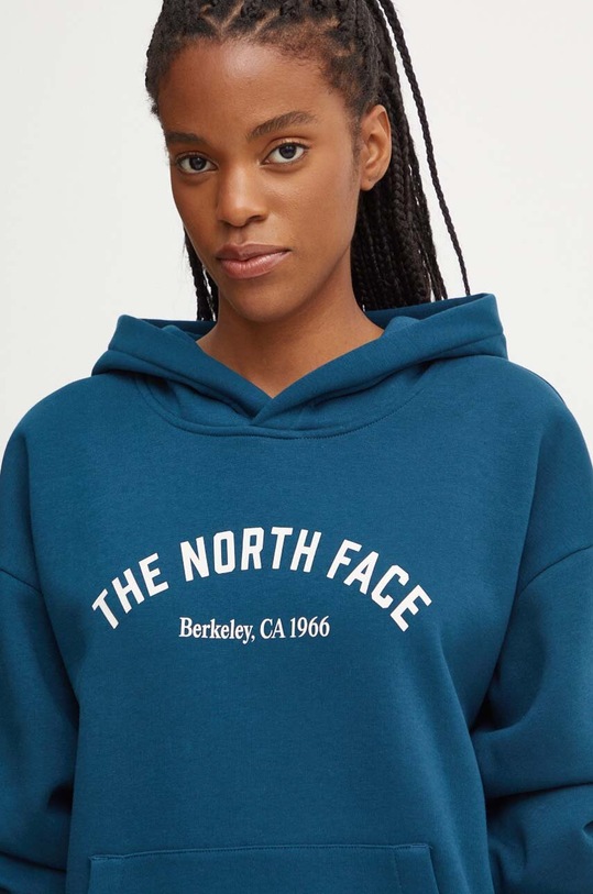 The North Face bluza Hoodie Varsity Graphic turkusowy NF0A89CS1NO1