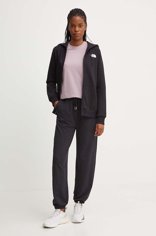 The North Face bluza Simple Dome Full Zip Hoodie NF0A89EWJK31 czarny AW24