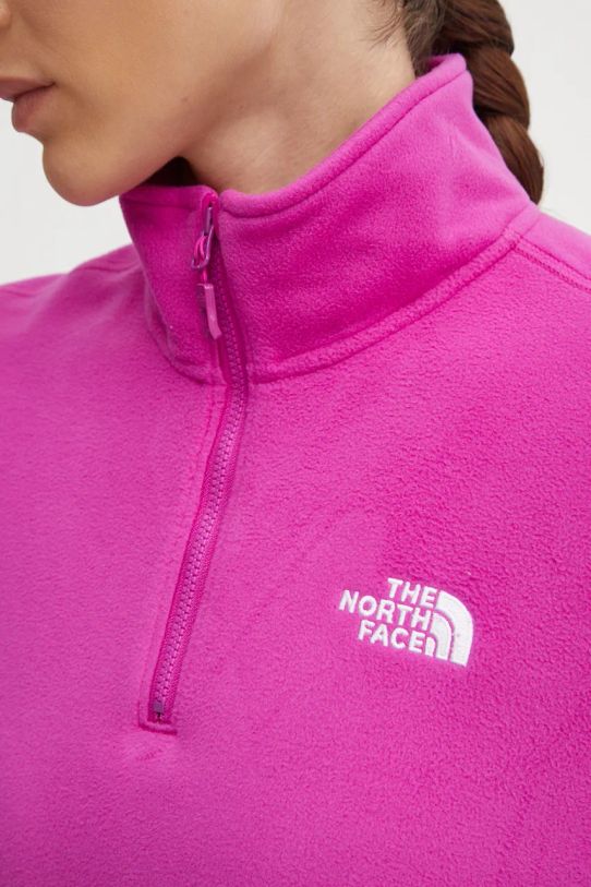 The North Face bluza sportowa 100 Glacier Cropped 1/4 Zip NF0A855N1I71 różowy