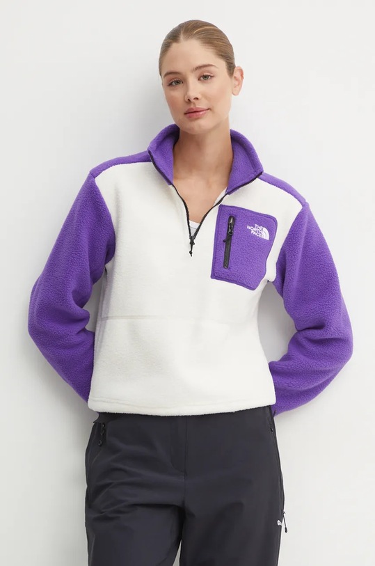 Sportovní mikina The North Face Yumiori 1/4 Zip bez kapuce fialová NF0A88439IA1