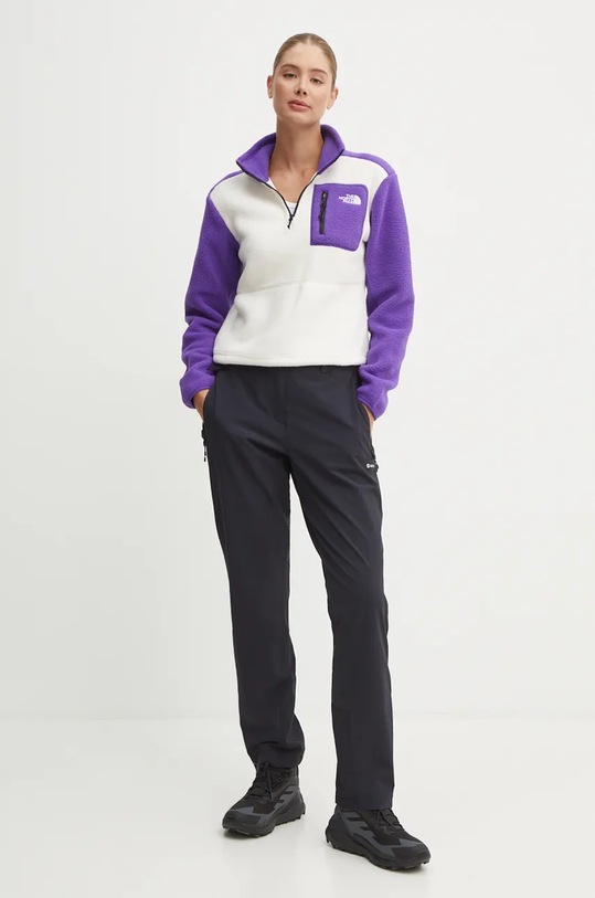 Sportovní mikina The North Face Yumiori 1/4 Zip NF0A88439IA1 fialová AW24