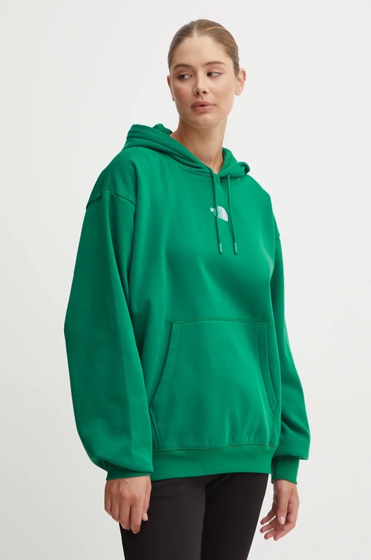 The North Face sweatshirt Essential Hoodie plain green NF0A89ENNL11