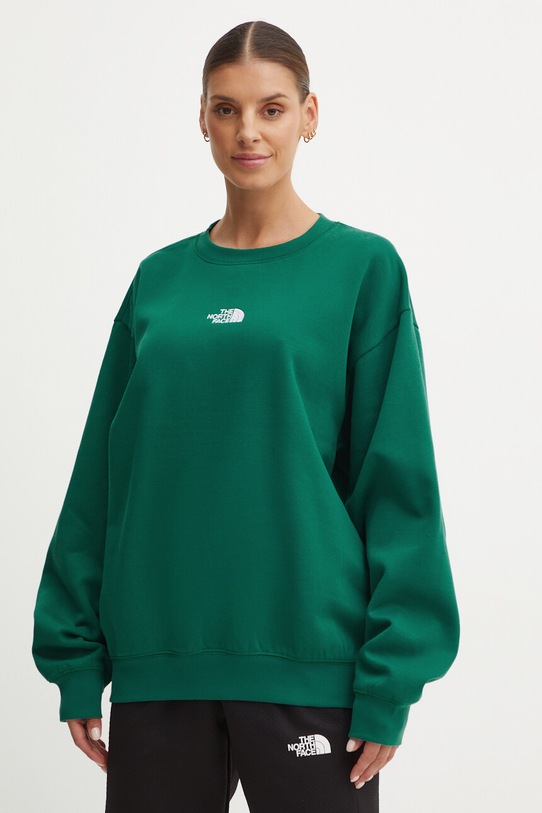 Mikina The North Face Essential Crew zelená NF0A89EPNL11