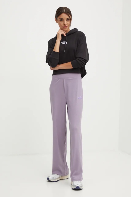 Mikina The North Face Essential Crop Hoodie NF0A89EXJK31 čierna AW24