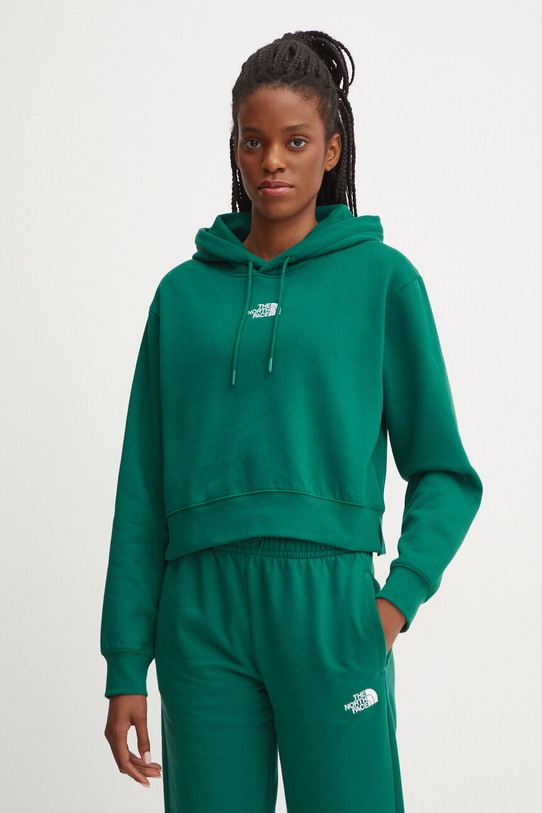 Mikina The North Face Essential Crop Hoodie zelená NF0A89EXNL11