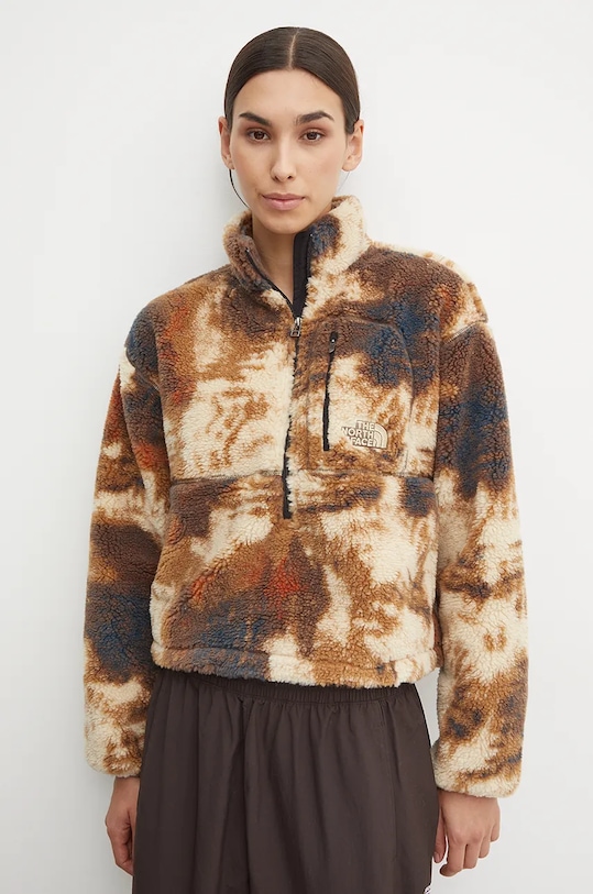 The North Face hanorac fleece TNF Extreme Pile Pullover cu modele bej NF0A88ZC4QO1