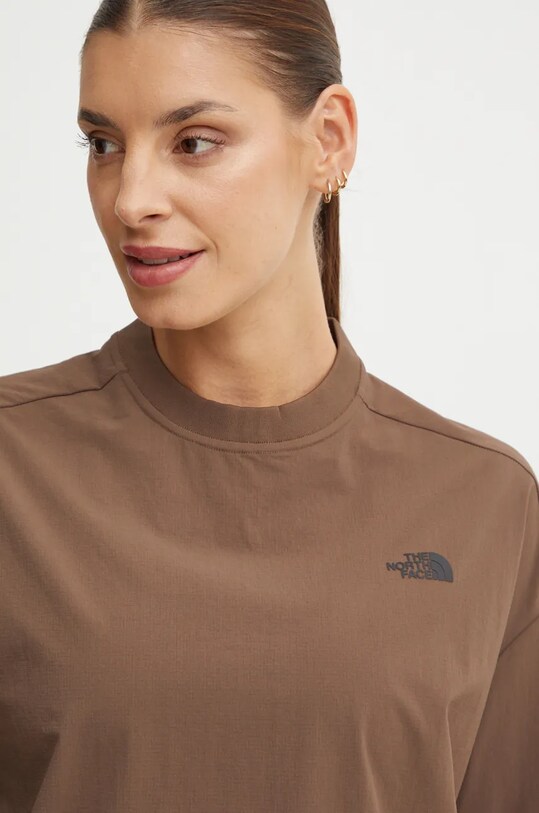 Μπλούζα The North Face Woven καφέ NF0A89H21OI1