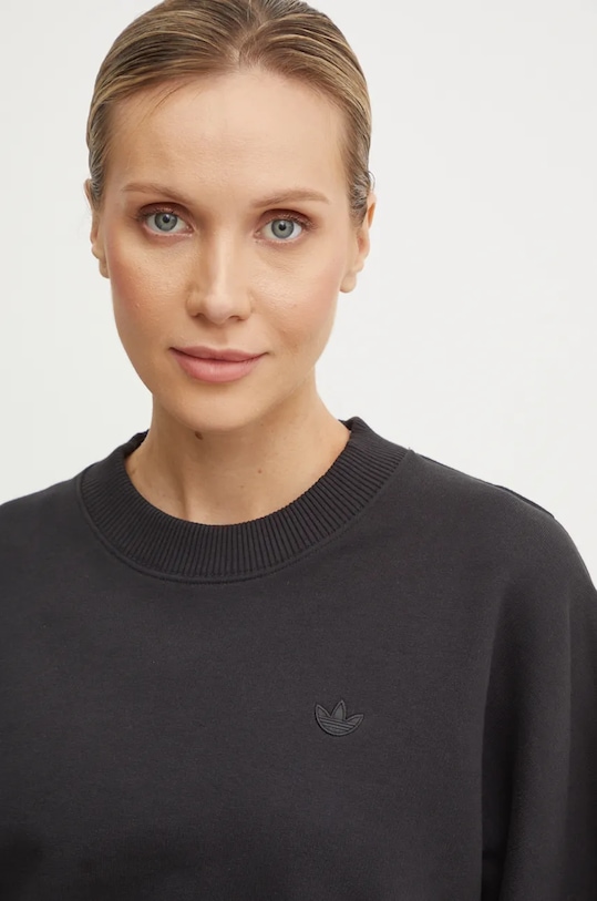 adidas Originals hanorac de bumbac negru IW5752