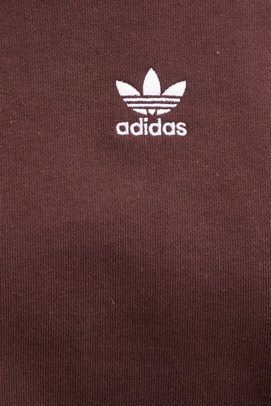 Хлопковая кофта adidas Originals IY9632 коричневый