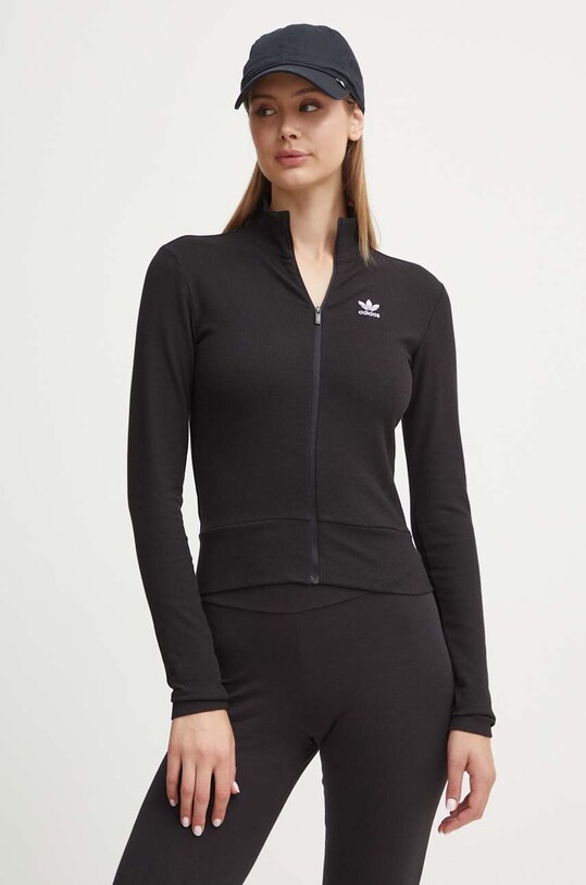 Mikina adidas Originals bez kapuce černá IY9685