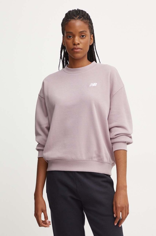 Μπλούζα New Balance χωρίς κουκούλα μωβ WT41508ICW