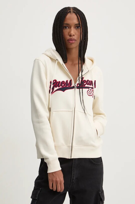Суичър Guess Jeans бежов W4BQ03.KC811