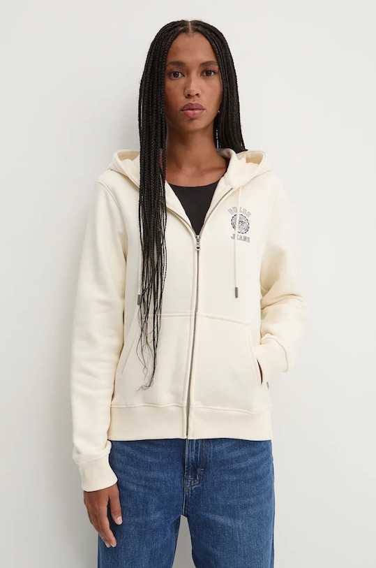 Pulover Guess Jeans S kapuco bež W4BQ14.KC811
