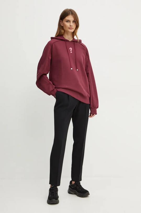 Guess bluza W4BQ05.KBY51 bordowy AW24
