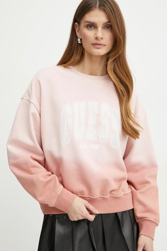 Mikina Guess ružová W4BQ10.KBY51