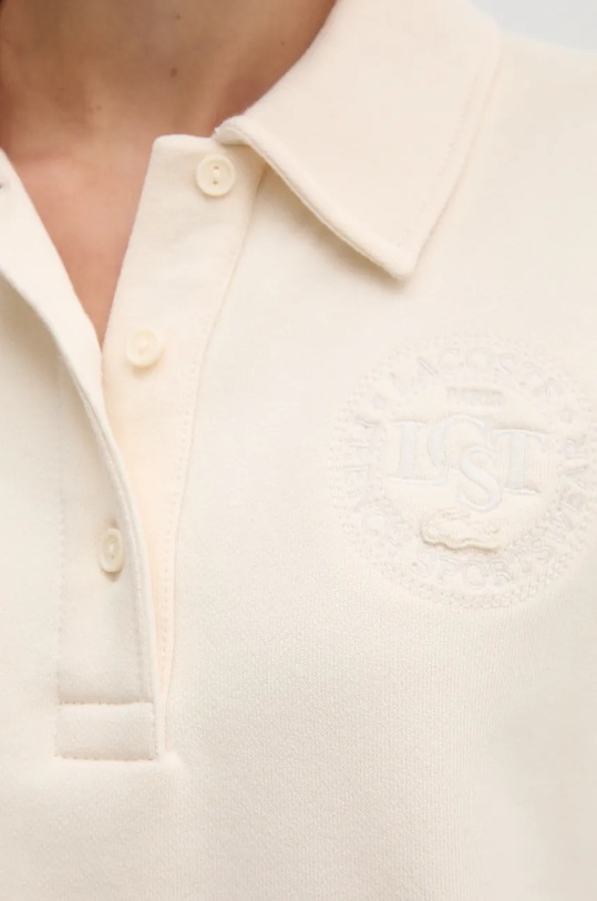 Pamučna dukserica Lacoste SF2641 bež