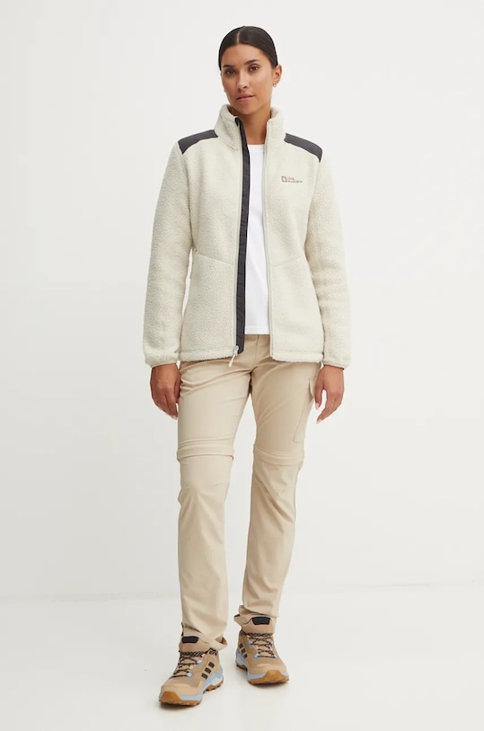 Jack Wolfskin bluza sportowa Kammweg bez kaptura beżowy 1711281