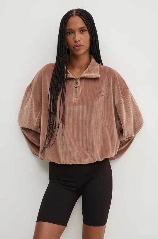 Billabong bluza Coffee Time Cord z elastanem brązowy EBJKT00111