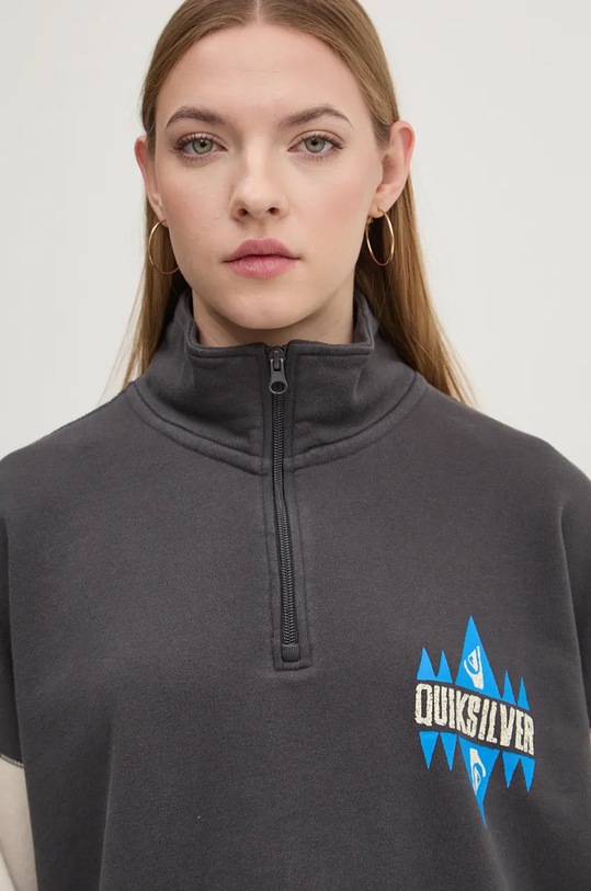Quiksilver bluza bawełniana Block Screen szary EQYFT04992