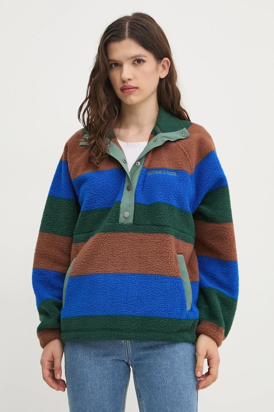 Dukserica od flisa Quiksilver Half Zip Polar bez kapuljače zelena EQYFT05000