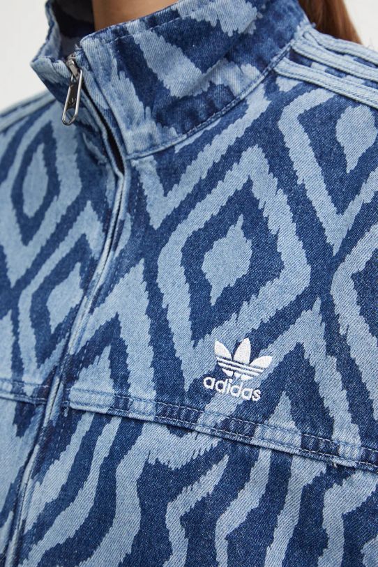 adidas Originals geacă din denim x FARM Rio IW0793 albastru