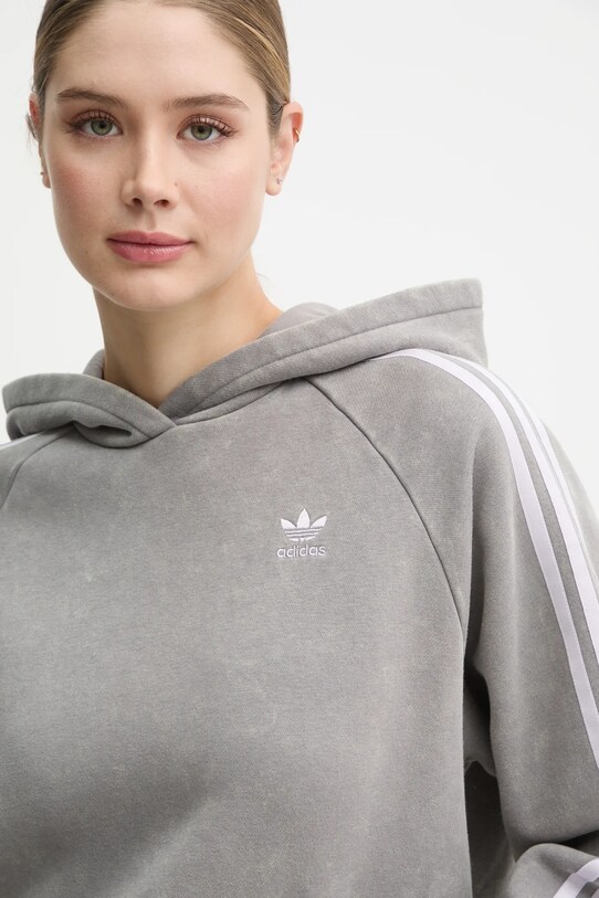 Μπλούζα adidas Originals Wash Hoodie γκρί IW3414