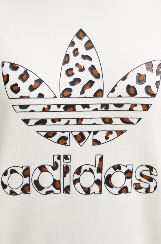 Бавовняна кофта adidas Originals Leopard Sweat IW8477 білий