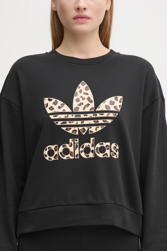 Памучен суичър adidas Originals Leopard Sweat черен IW8480