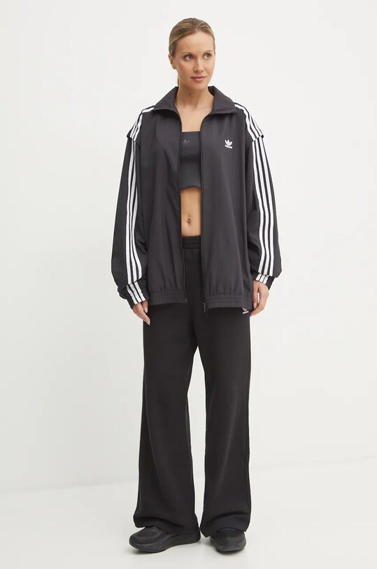 adidas Originals bluza Oversized Zip Off Tracktop JM9251 negru AW24
