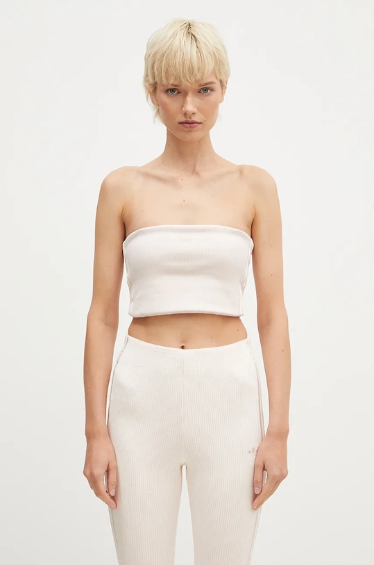 adidas Originals top Femme Galore Rib Tube Top slim beige JN3025