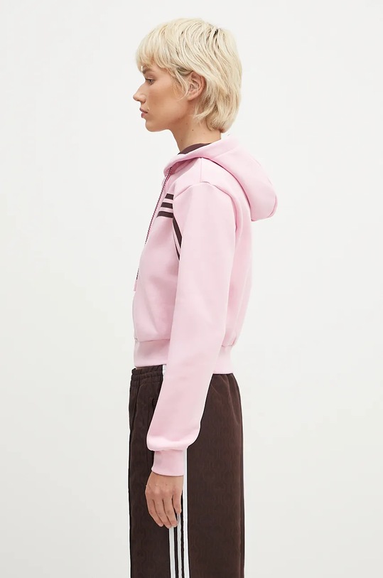 adidas Originals sweatshirt 70s Short Fullzip Fleece Hoodie JN7665 pink AW24
